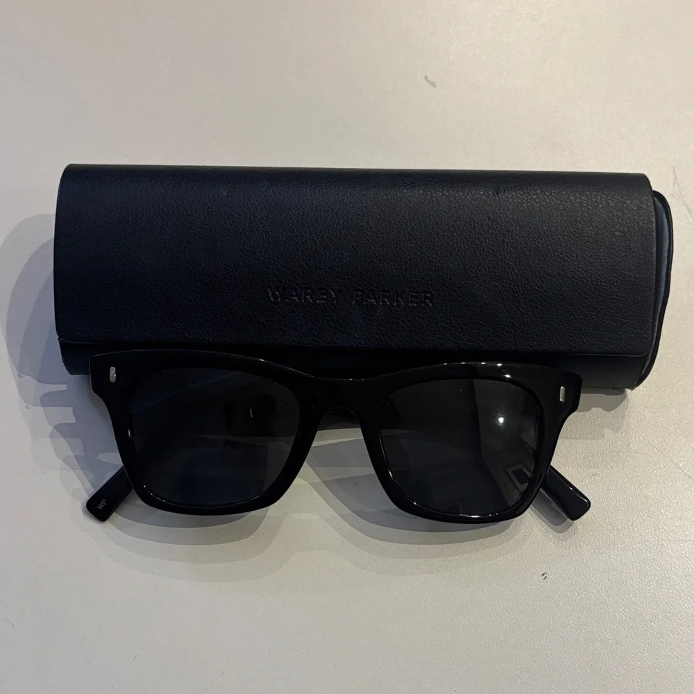Warby Parker Classic Black Harris Sunglasses with Case